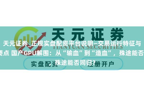 天元证券_正规实盘配资平台说明—交易运行特征与参考要点 国产GPU解围：从“输血”到“造血”，殊途能否同归？